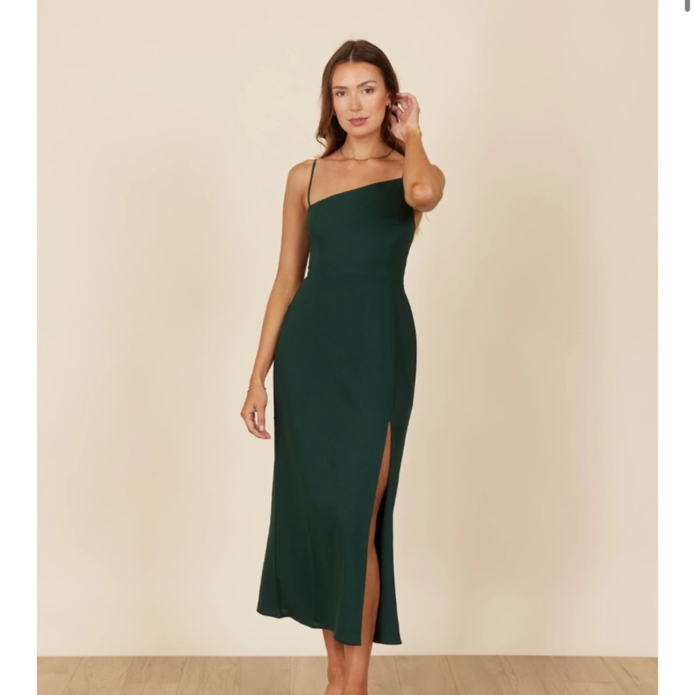 Hunter Green formal midi dress